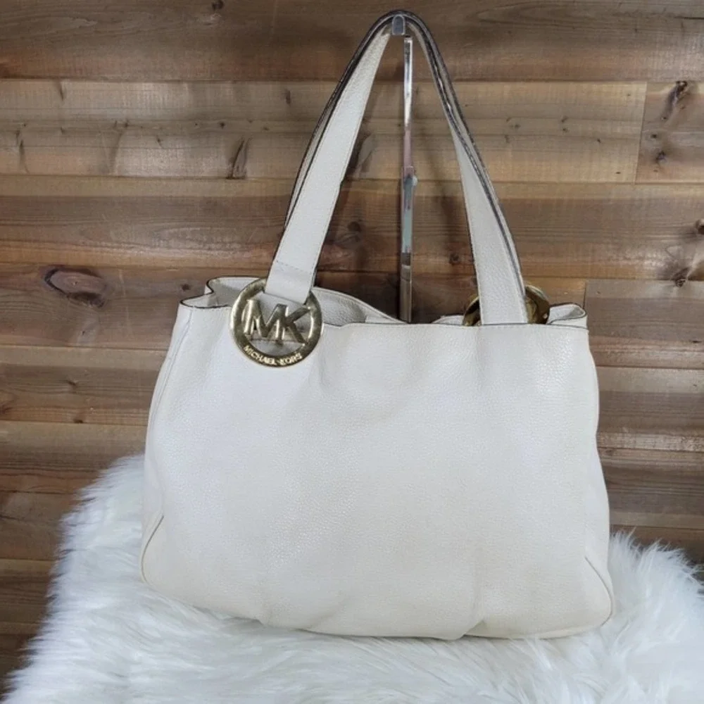 Michael Kors Large Cream East West Fulton Tote